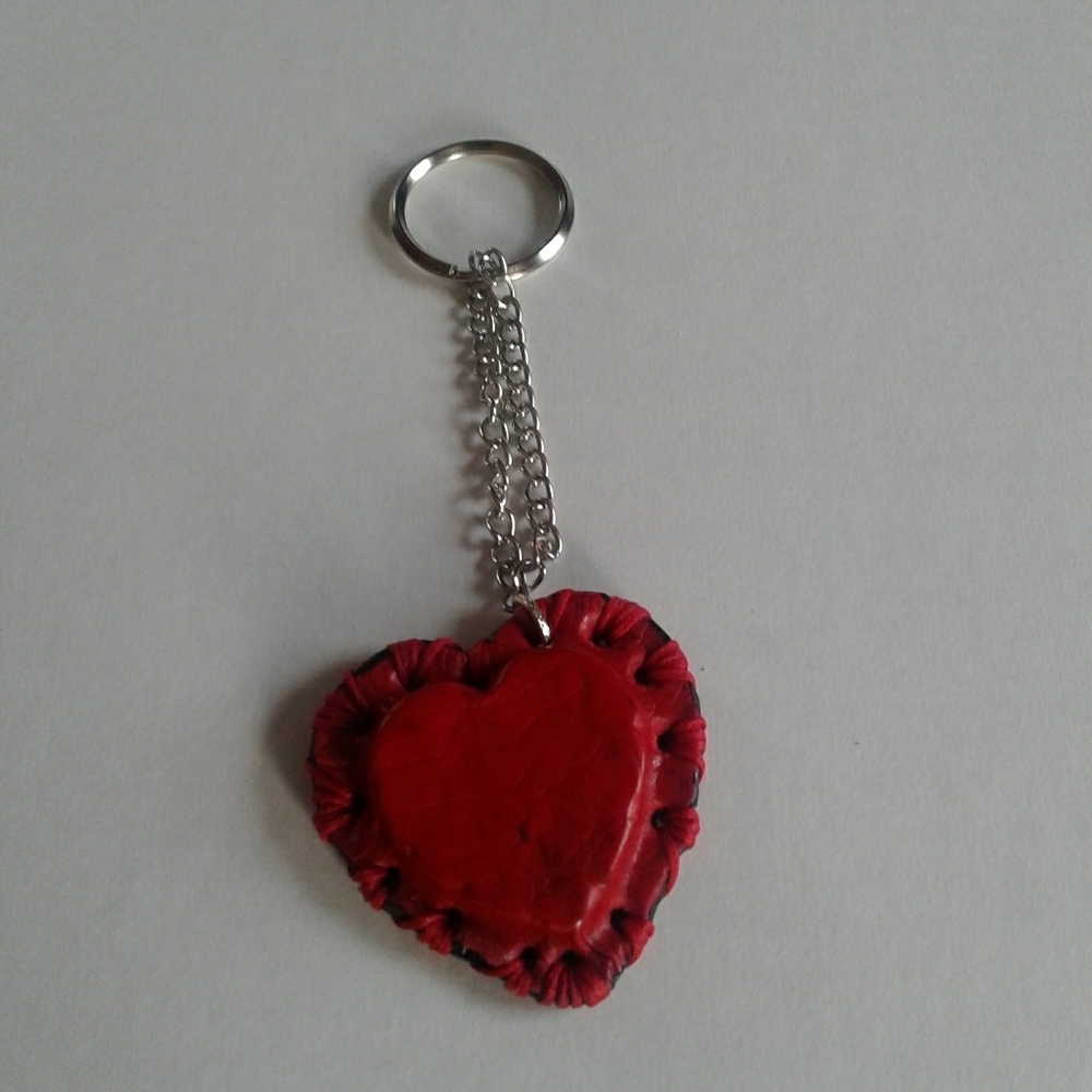 Heart keychain handmade by me